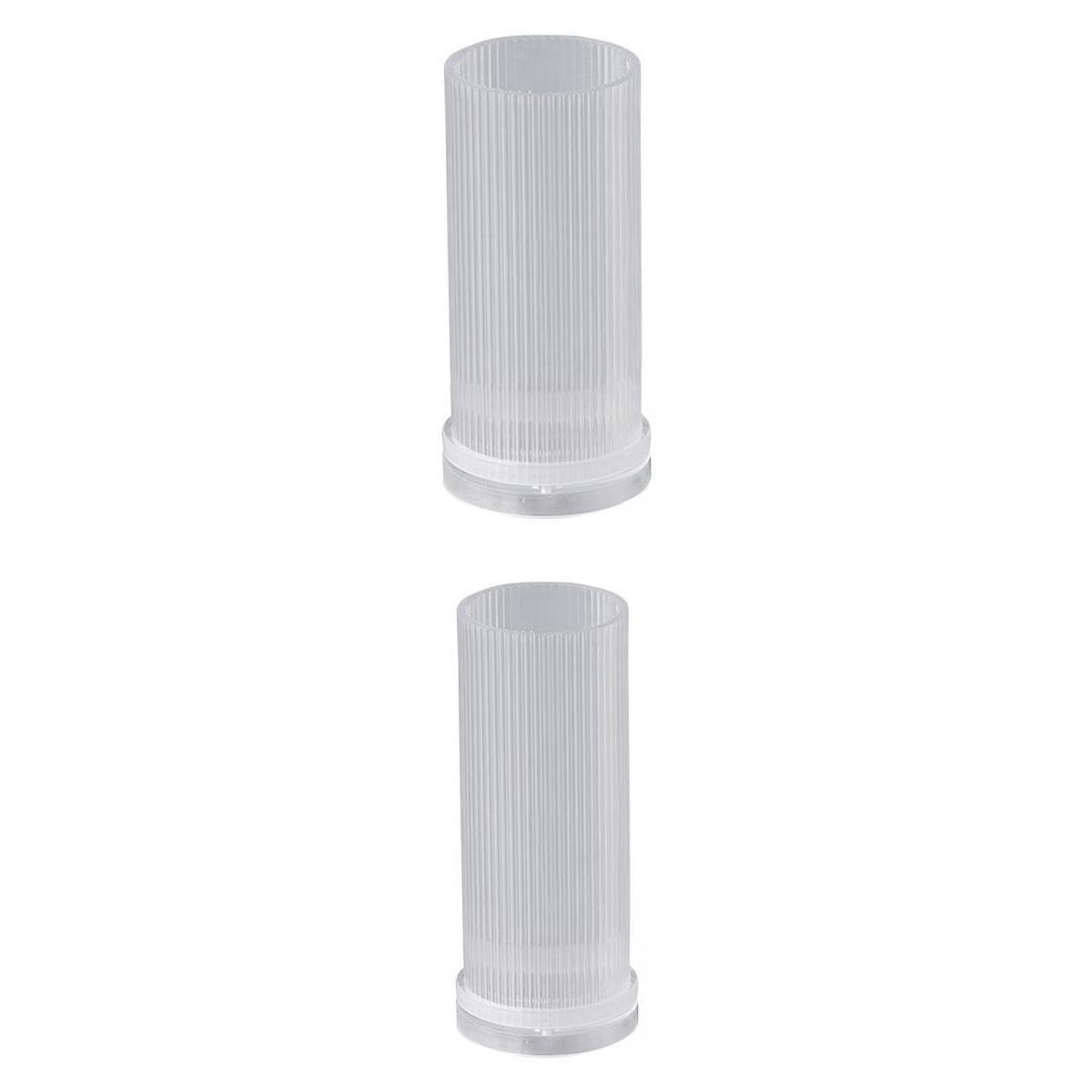 2x Long  Candle Molds Acrylic Large Cylinder Rib Candle Making
