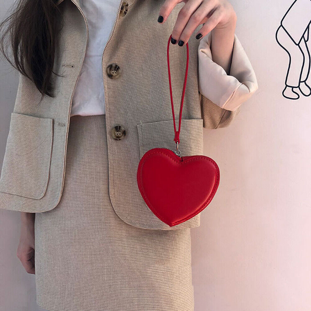 Fashion Love Shaped Handbag Korean Women Mini Leather Purse Coin Bag Clutch