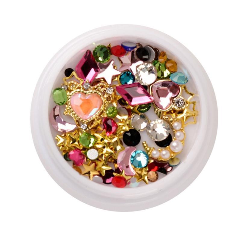 Flatback Nail Studs Nail Art Charms And Rhinestones Moon Star Heart Nail Charms