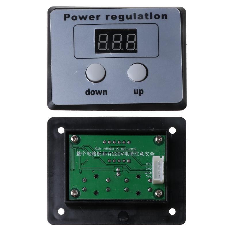 LED Display AC 220V 4000W SCR Voltage Regulator Control Light Dimmer Thermostat