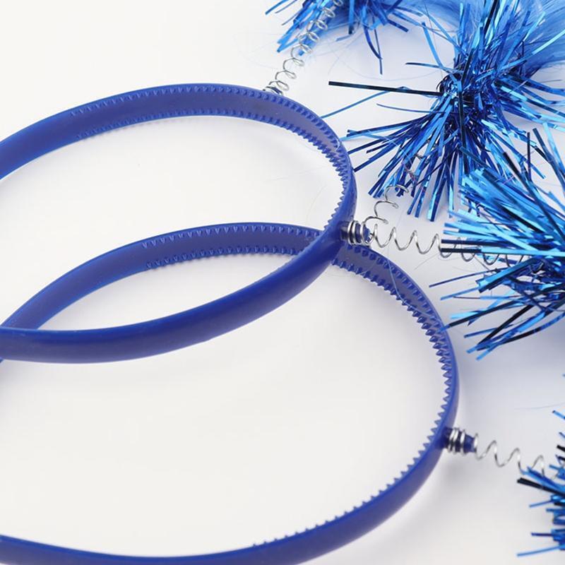 Royal Blue Wig Headband Girl Performance Hair Clip Antenna Head Band Headwear