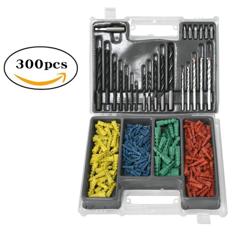 300 Pcs/Set  2-10mm Twist Drill Bits 4-10mm Three Pointed Woodworking Drill Bits
