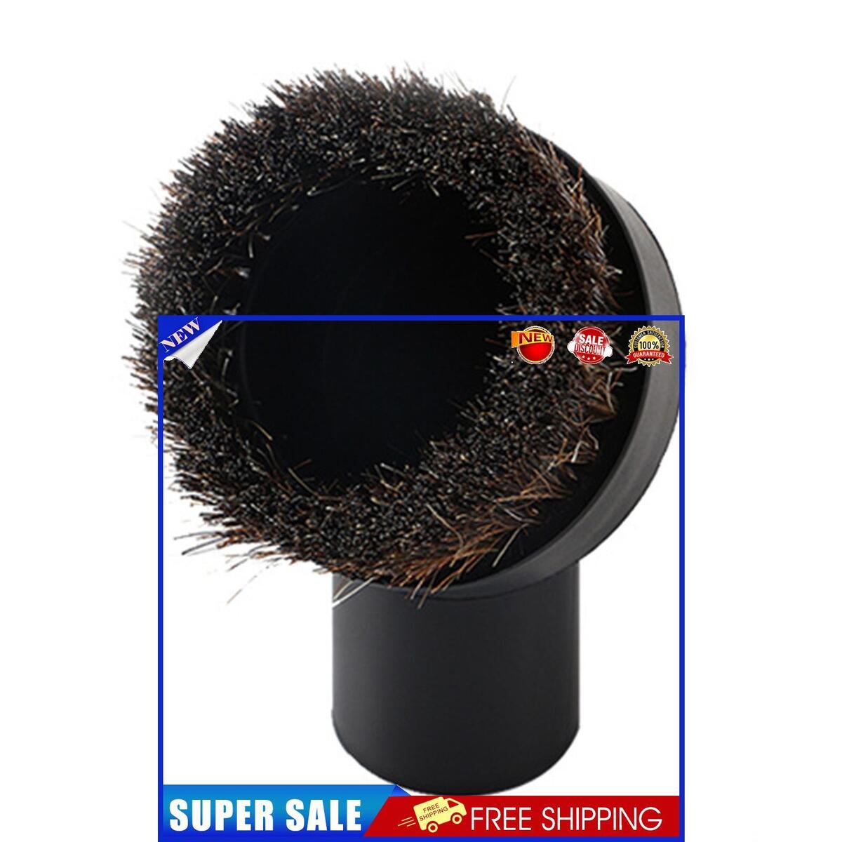 Horse Hair Vacuum Attachment 25mm Round Dust Brush Hose Adapter Replacement