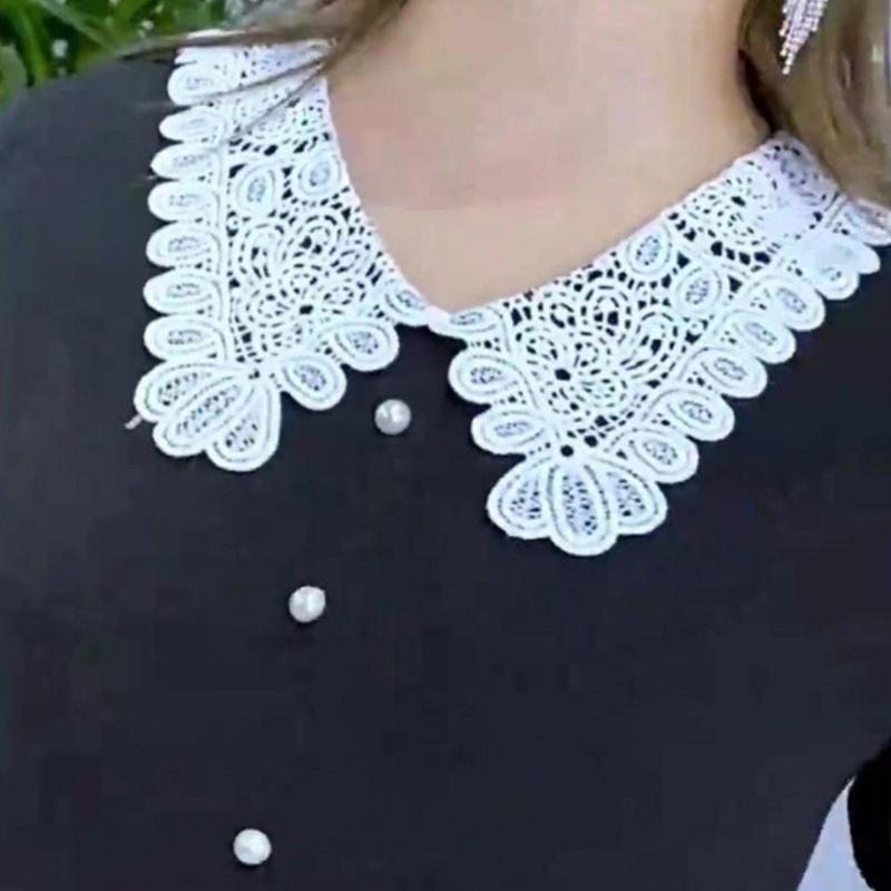 Women False Collar Shoulder Decoration Detachable Neck Milk Silk for Low Profile