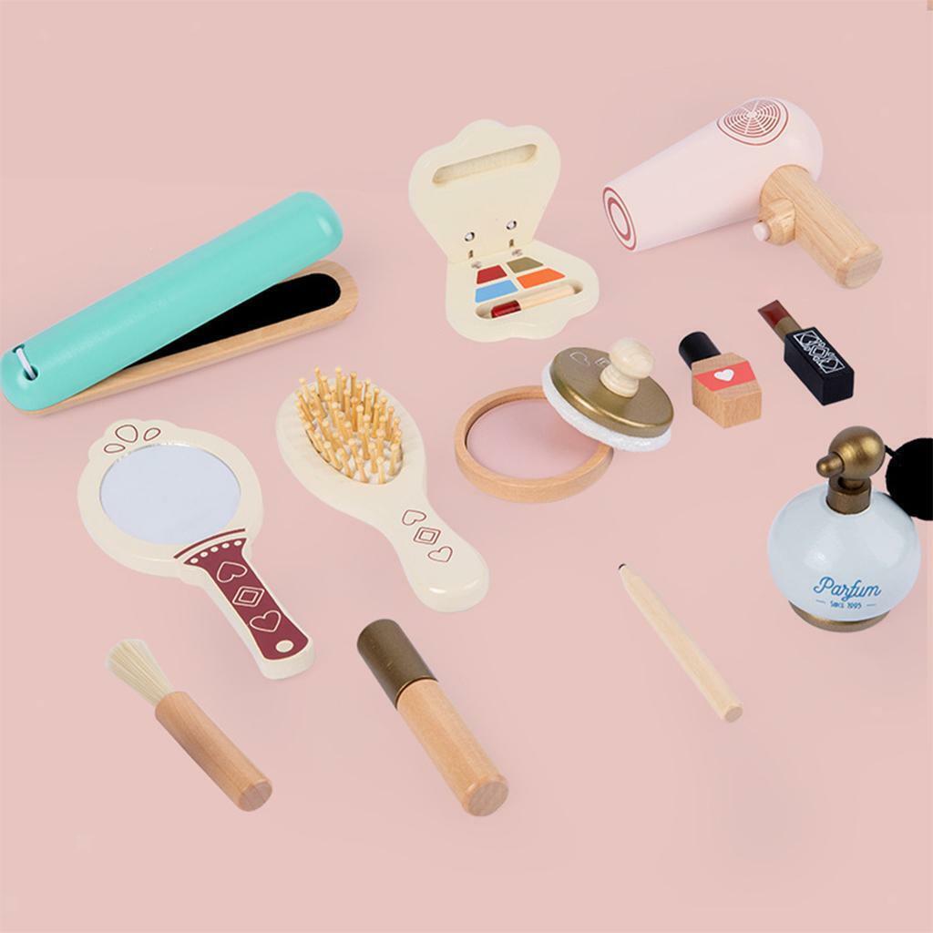 Salon Makeup Kit  Toddler  Polish Comb Wooden Cosmetic