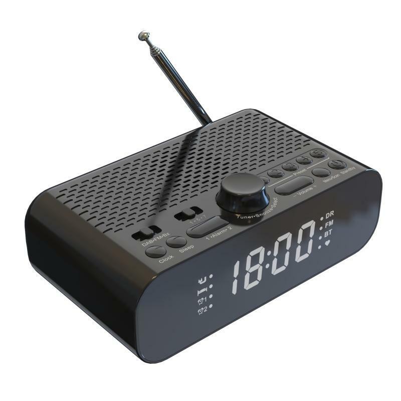 Long-term Use Stereo Loundspeaker Black Color Subwoofer Bedside FM Radio