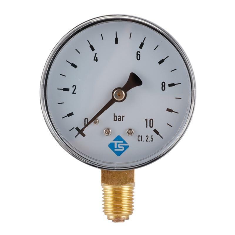 Pressure Gauge Stainless Steel+Copper 1/4 NPT Thread Water Pressure Meter 60mm