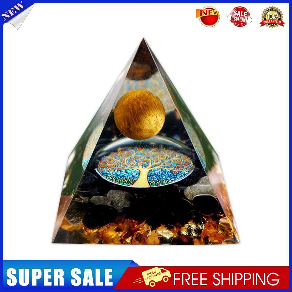 Pyramid Ogan Crystal Energy Tower Nature Reiki Chakra Crushed Stone (B)