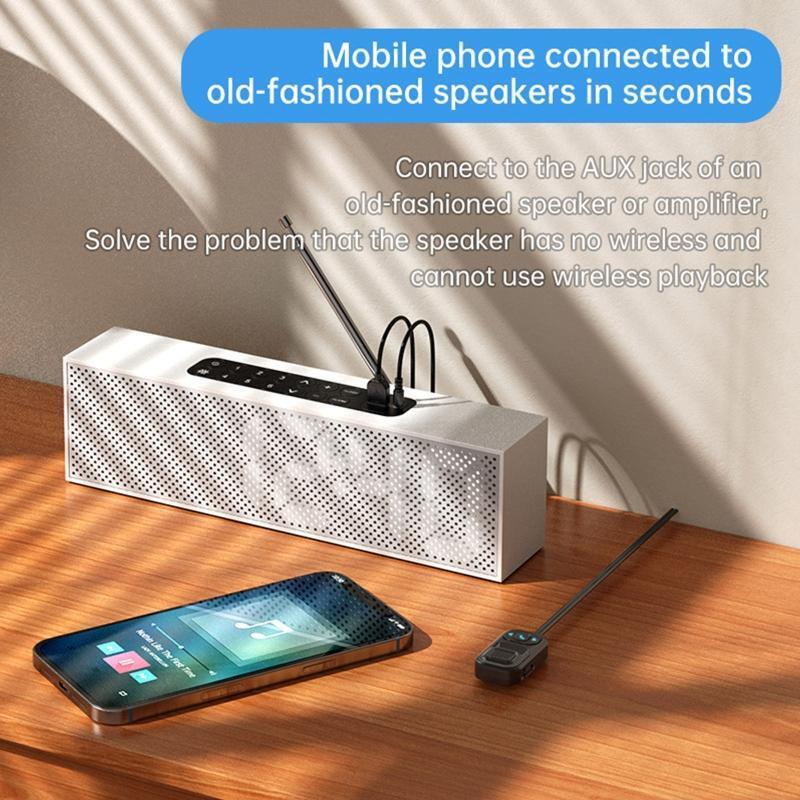 Mini Wireless USB Audio Aux Adapter with 3.5mm Jack Hands-free Calling for Car