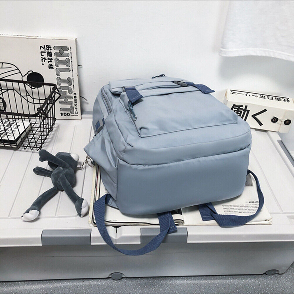 Fashion Backpack Waterproof Schoolbag Travel Laptop Book Mochila (Blue)