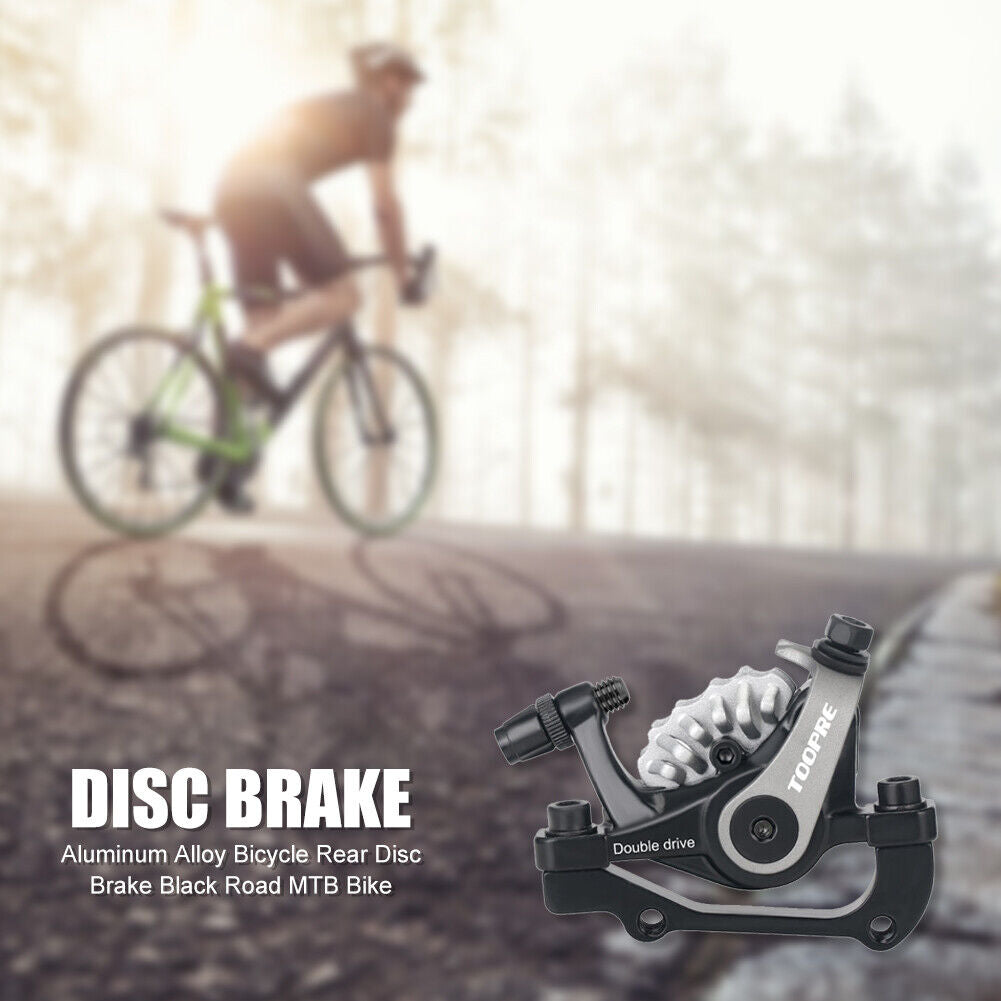 TOOPRE F180/R160 ?Dual Piston Bike Bicycle Rear Disc Brake Caliper (Grey)