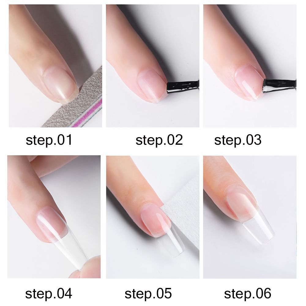 Art Gel Varnish Glitter Extension Nail UV LED Solid Nail Tips Gel Transparent