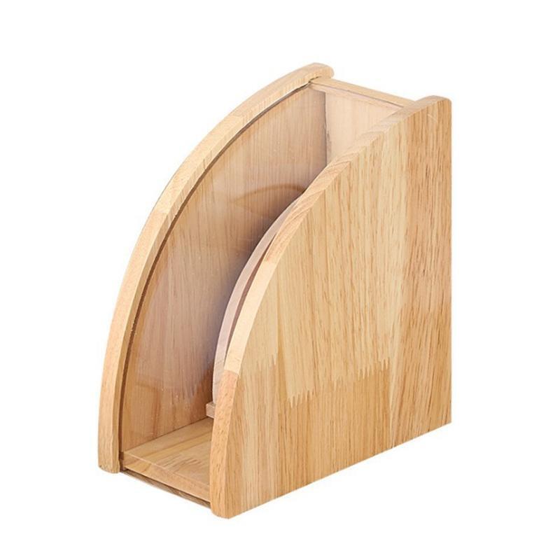 Wooden Hand-Made Coffee Rack Dust Filter Paper Box Tools with Acrylic Cover Gift