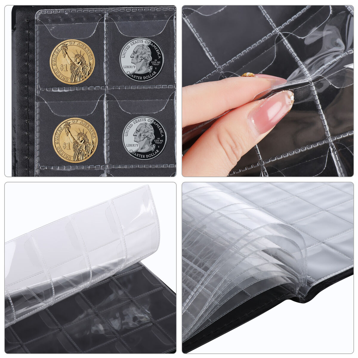 Collectors Coin Trays Storage Pockets Coin Album Collecting Holder Holder