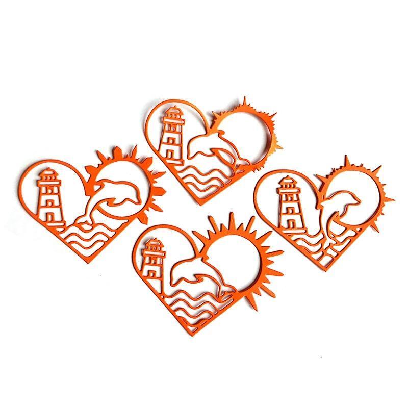 Love Heart Ocean Metal Cutting Dies Handmade Stencil Mold Embossing Pattern