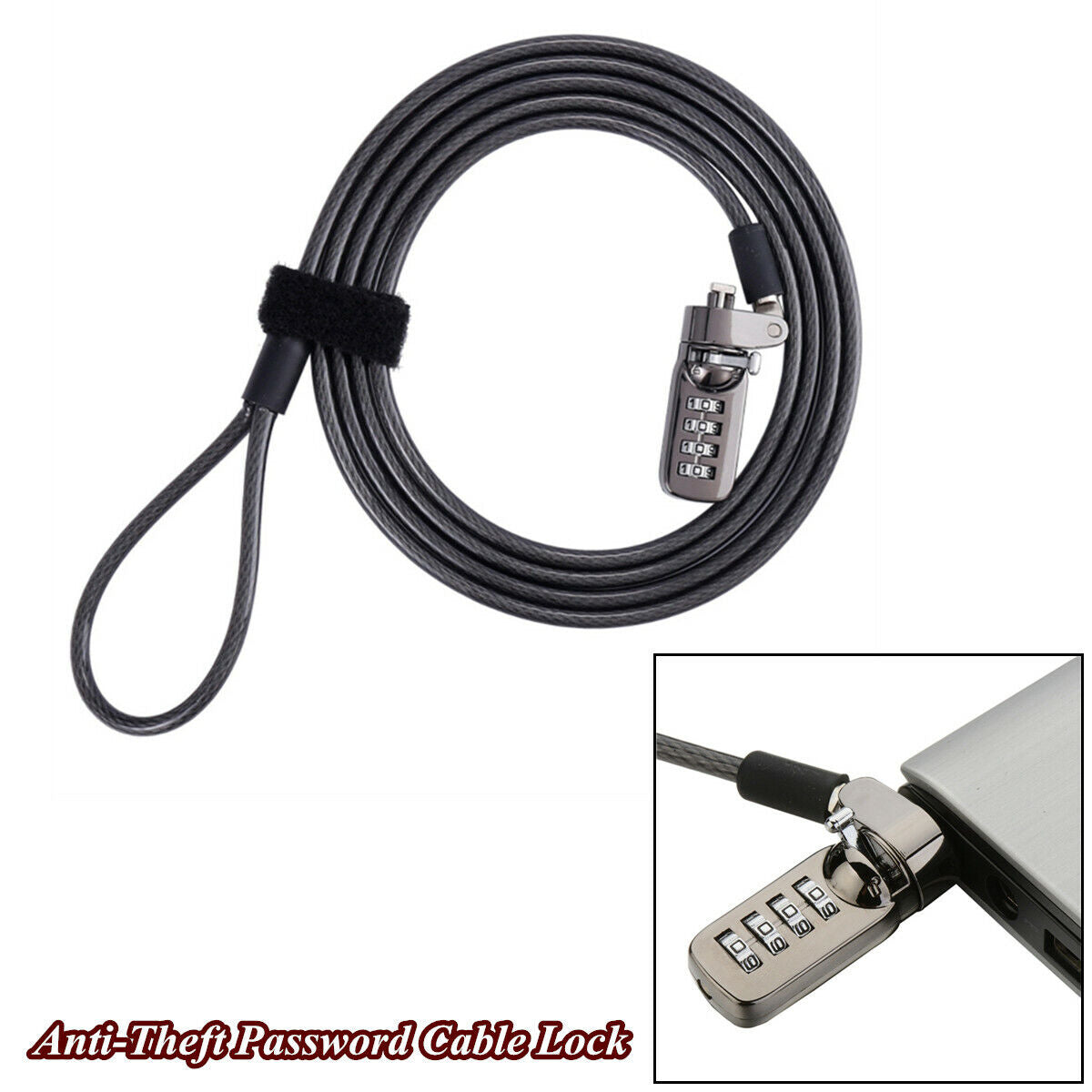For Laptop PC Monitor Anti-Theft Password Cable Lock Digital Equipment Cable New