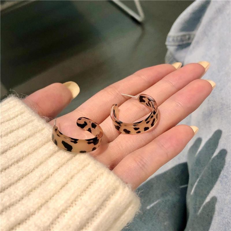 Acrylic Hoop Earrings Women's Circle Earrings Boho Style Earring Fashion Jewelry