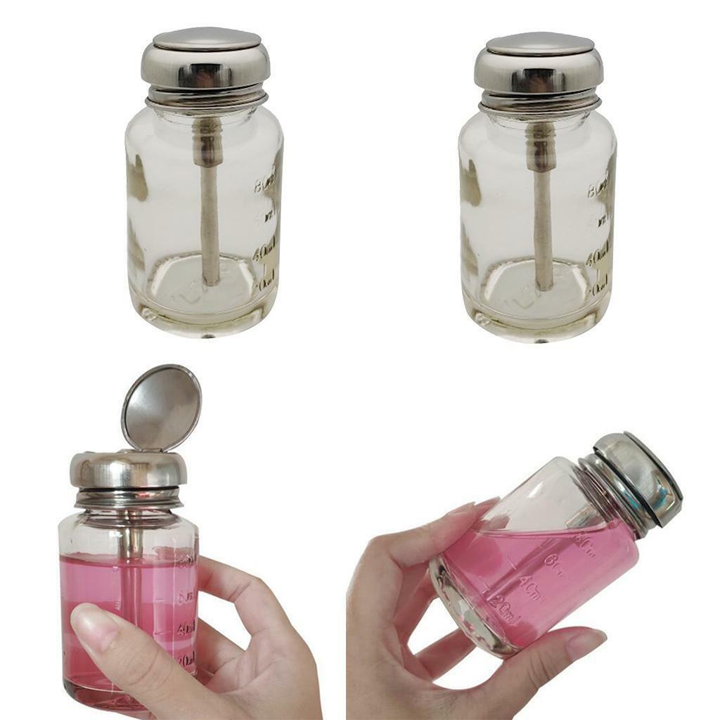 2 Packs  Nail Polish Makeup  Pump Dispenser Press Bottles Containers
