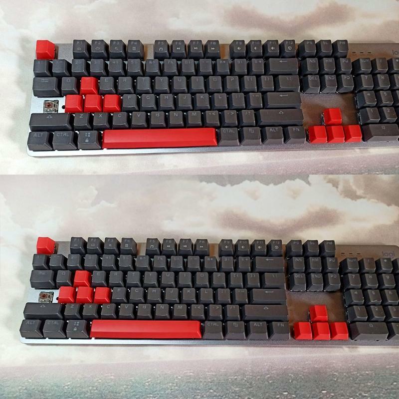 10 Keys/lot No Printed PBT Red Keycaps ESC WASD Direction Space Key Cap