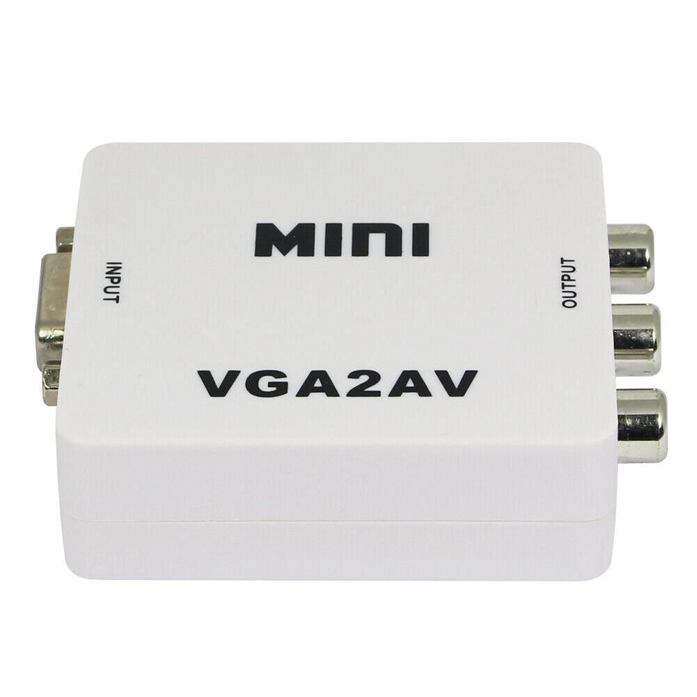 Premium Computer VGA to AV TV Composite RCA S-Video Scan Converter 1080P