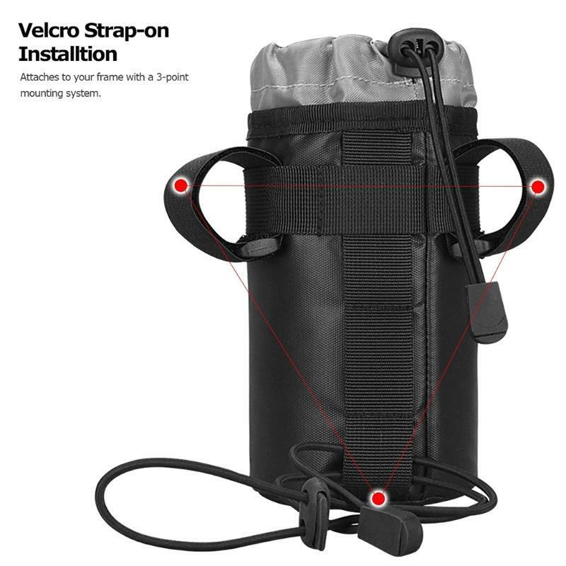 Bike Handlebar Water Bottle Bag Bicycle Insulated Stem Drink Cup Holder Bag