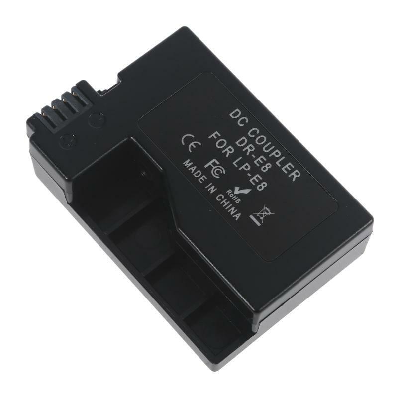 Type-C to LP E8 Dummy Battery for EOS Rebel T2i T3i T4i T5i Camera Power Adapter