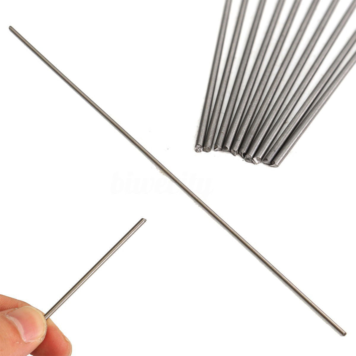 10pcs Titanium Ti Grade 5 Metal Shaft Bar Round Rod Wire Stick Dia 2mm x 250mm