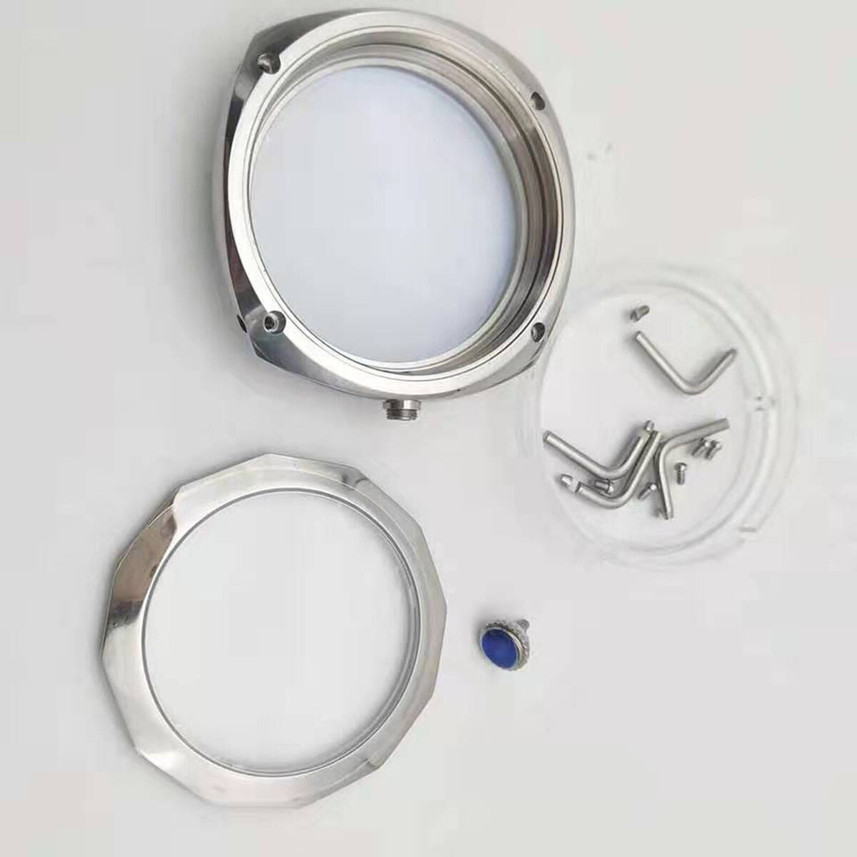 NEW 45mm Hand-Winding Polished Watch Case for ETA 6497/6498 Watch Movement A2UK