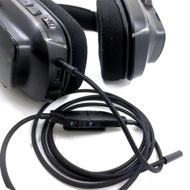 3.5mm Earphone Audio Cable with Inline Control for G633 G933 Headset Headphone