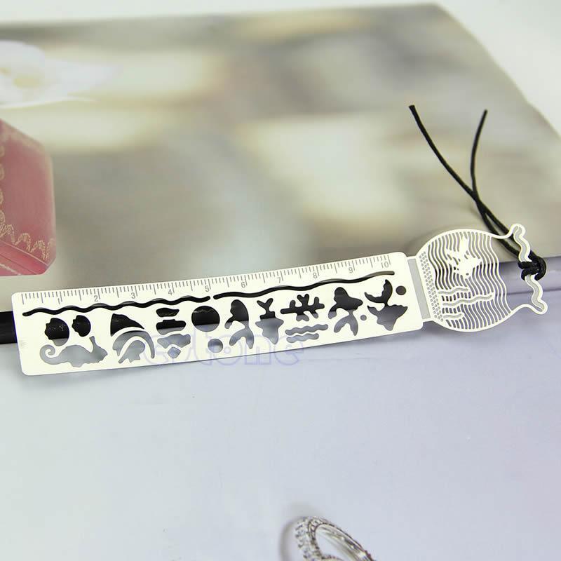 1pc Creative Gifts Ultra-thin Hollow Metal Fairy Tale World Ruler Bookmark NEW