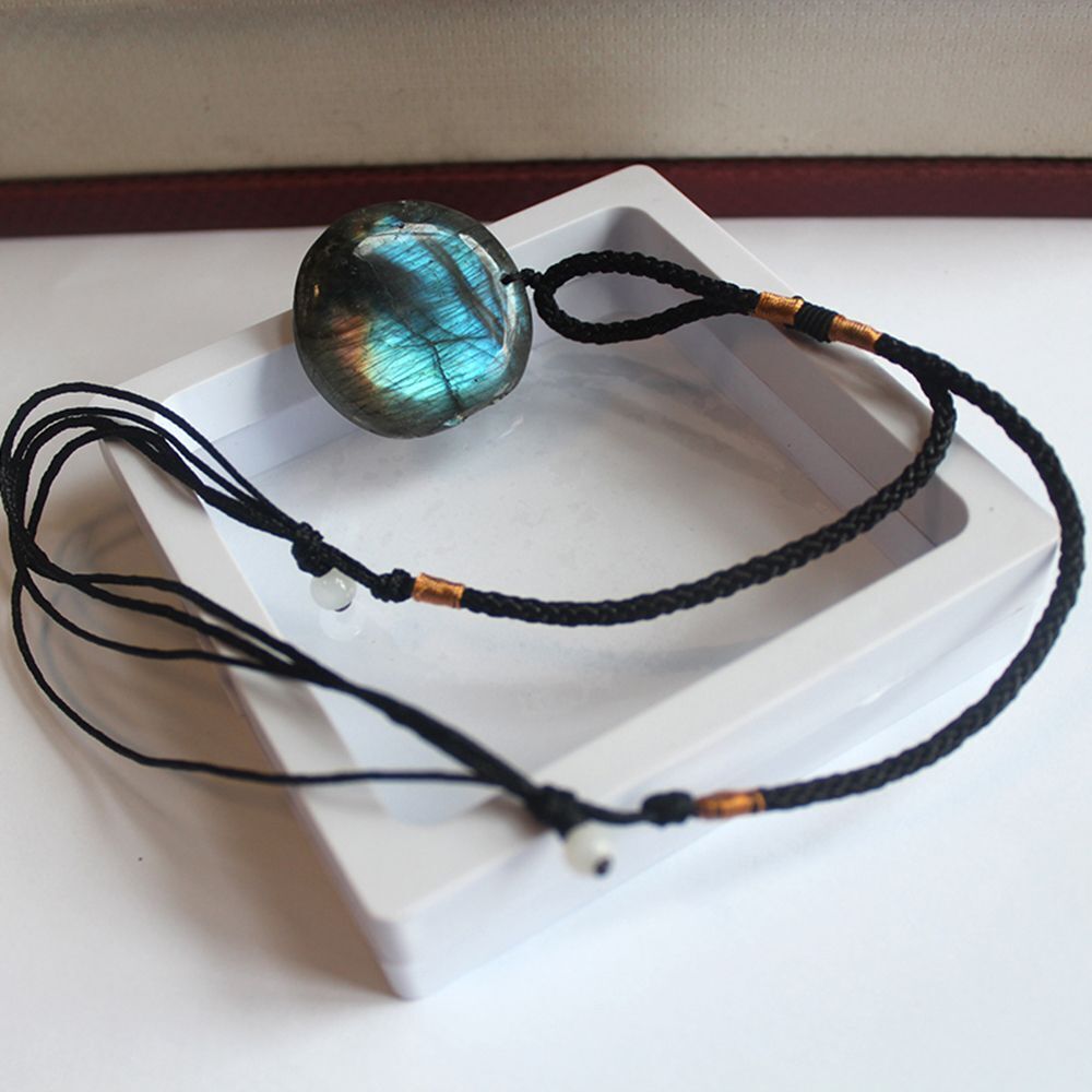 Delicate Crystal Natural Labradorite Pendant Moonstone Healing Stone Energy