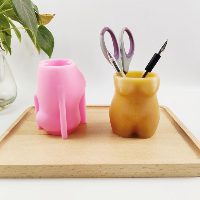 Silicone Candlestick Mold Gypsum Concrete Flower Pot Molds Jewelry Casting Mold