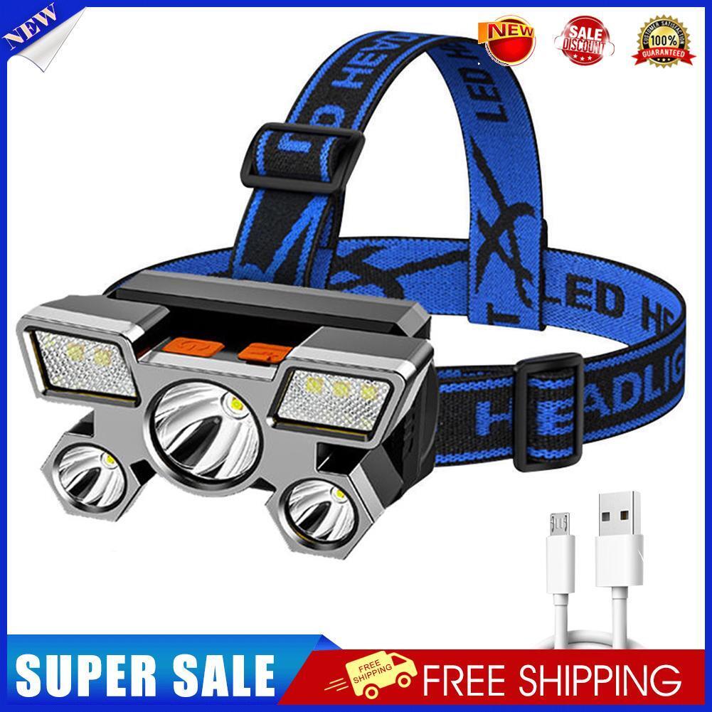 350LM LED Headlamp USB Rechargeable Waterproof Outdoor Fishing Headlight
