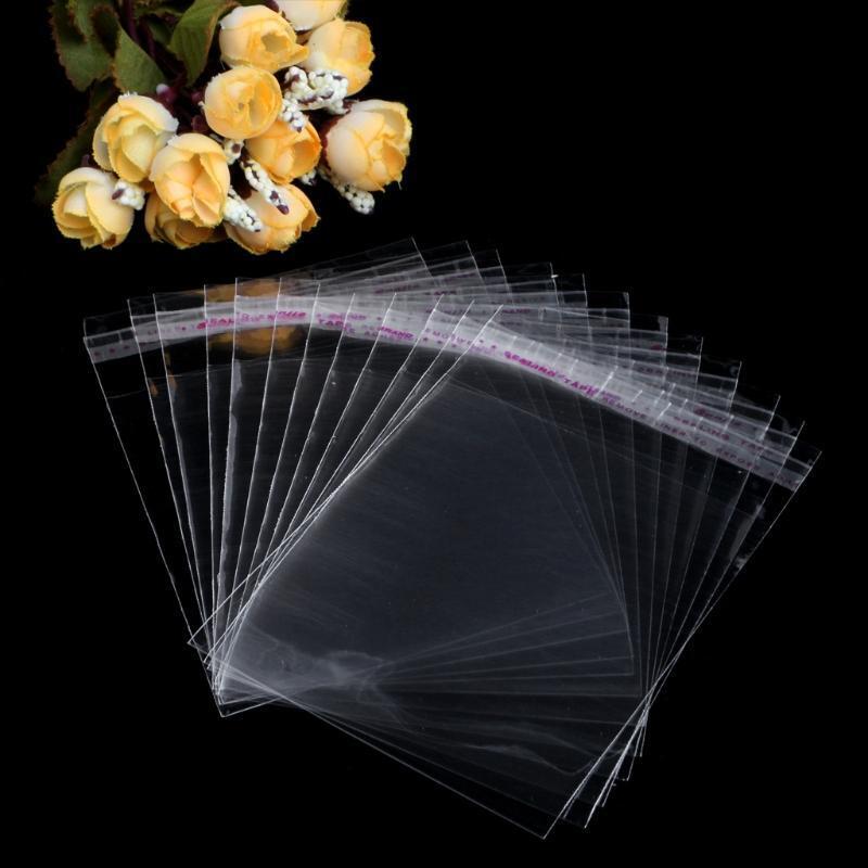 100x Self Adhesive Sealing OPP Bags Great for Soap Candle Gift Wrapping Pouch