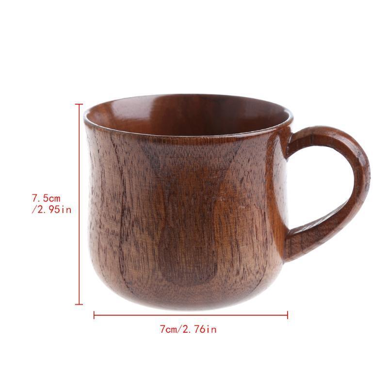 Wooden Cup Primitive Handmade Natural Wood Coffee Beer Juice Milk Tea Mug