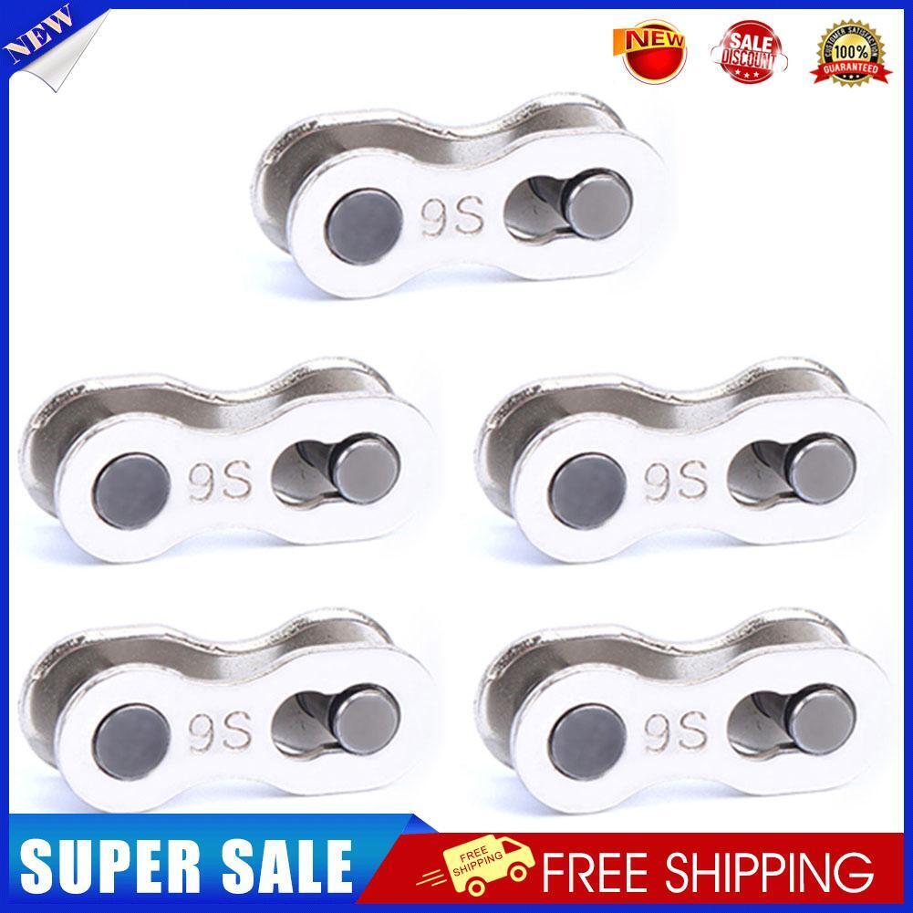 5 Pairs MTB Road Bike Chain Link Connector Chain Joint Magic Buckles (9S)