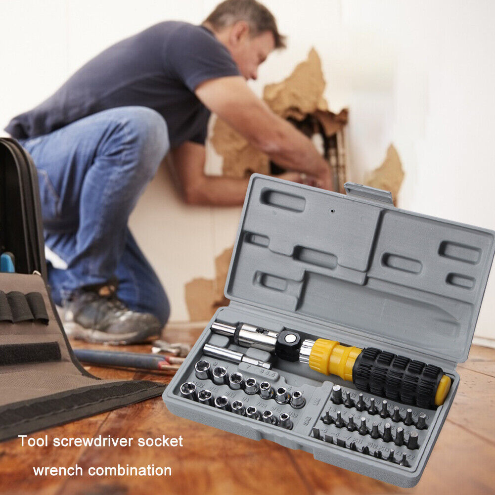 41pcs/set Multifunction Screwdriver Bit Tool Kit Socket Wrench Repair Tools