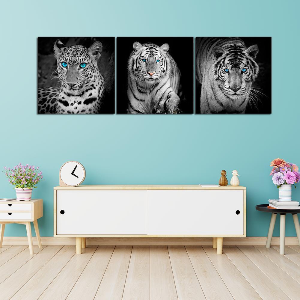 3pcs 5D DIY Full Drill Square Diamond Painting Animals Cross Stitch Kit (1)