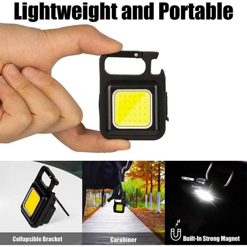 Creative Outdoor Camping Keychain Light Rechargeable Magnetic Absorption Light