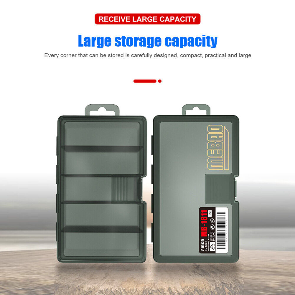 Fishing Hooks Lures Bait Storage Box Fishing Tackle Container Case (S)