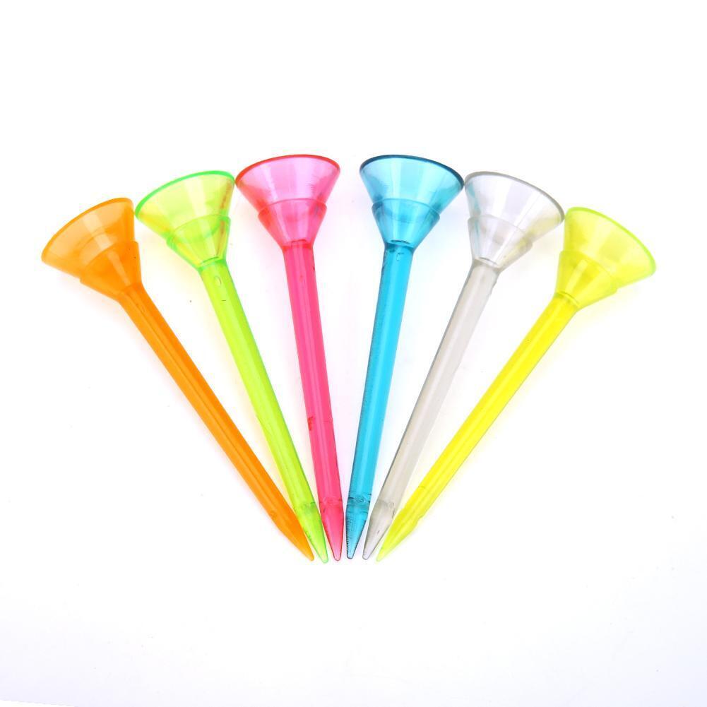 6pcs Outdoor Golf Tees Plastic Nails Holder Support Training Aid (Colorful)