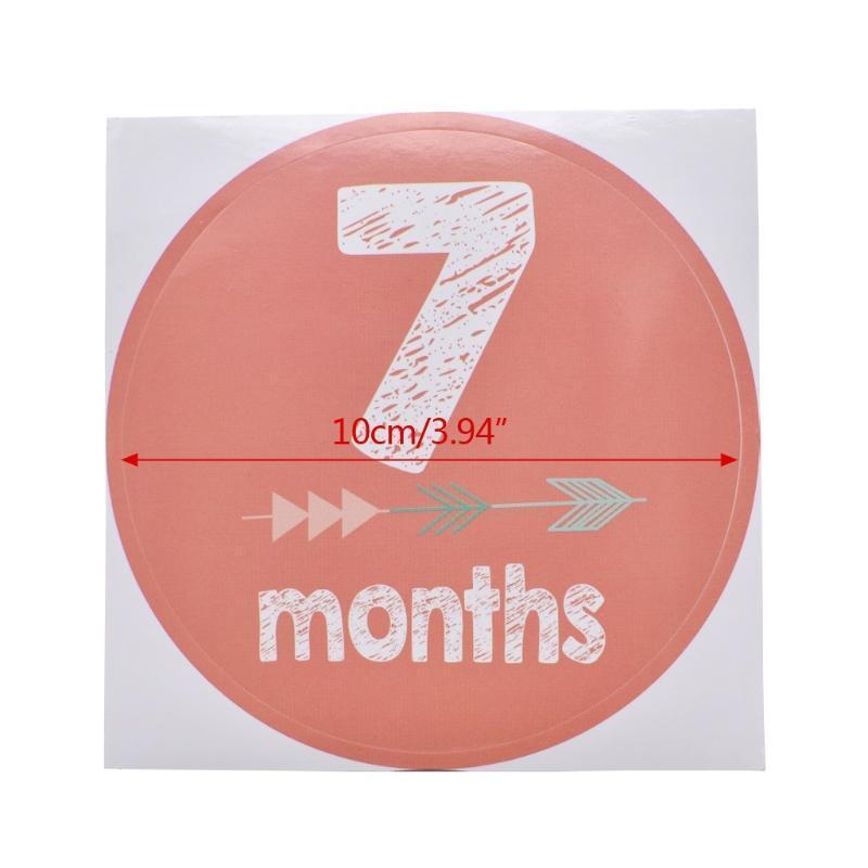 Newborn Infant Age Card Cards with 0-12 Months Pictures Cards Growth Souvenirs