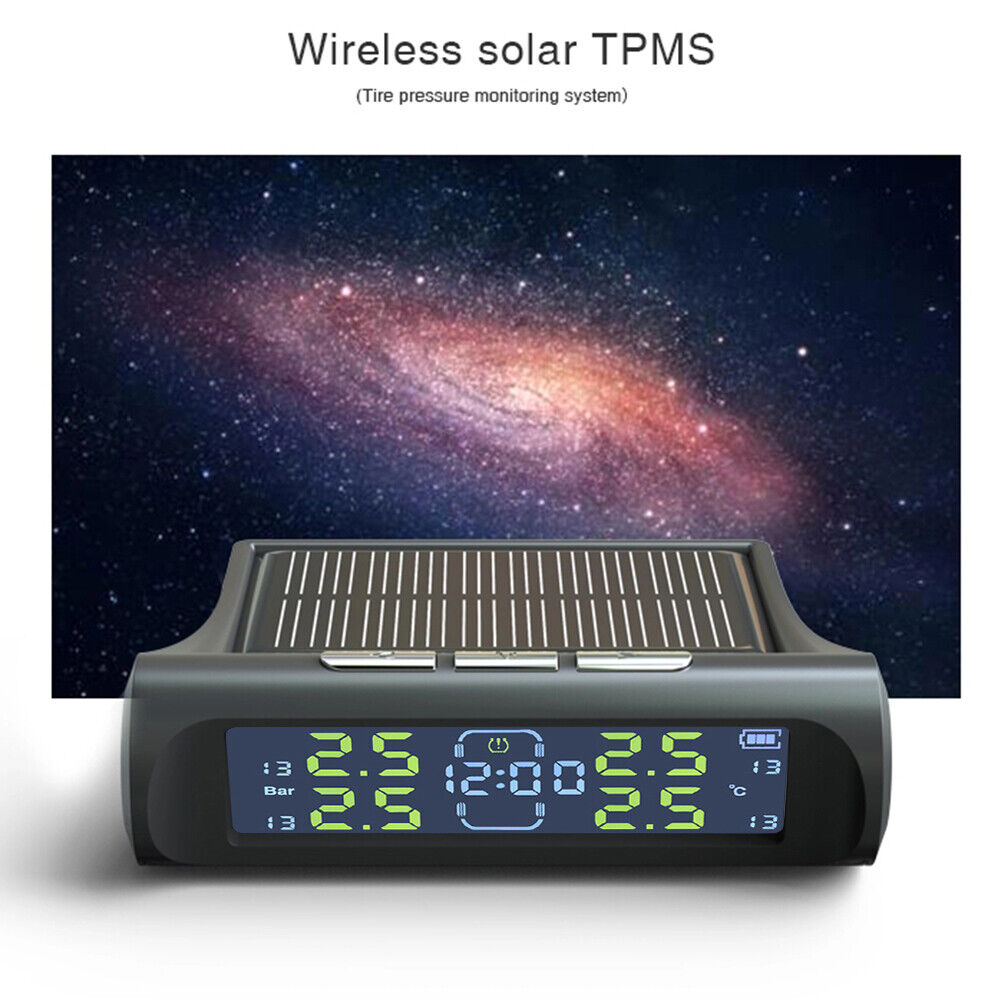 AN-01D Car Solar TPMS Clock Auto Tyre Pressure Monitoring System (External)