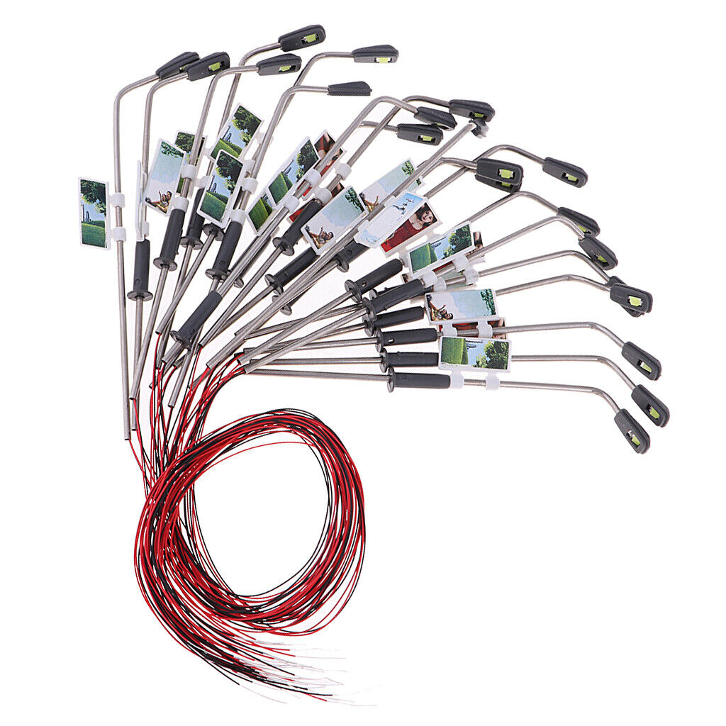 20pcs  Railway Led Lamppost   Lights HO OO 1:100 Scale