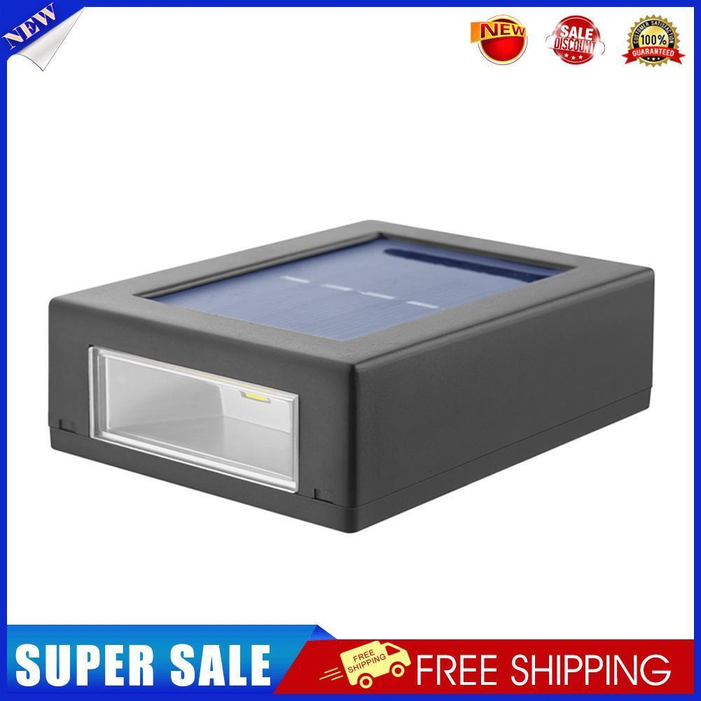 4pcs LED Solar Light Outdoor Wall Lamp for Garden Yard Decor (White Light)