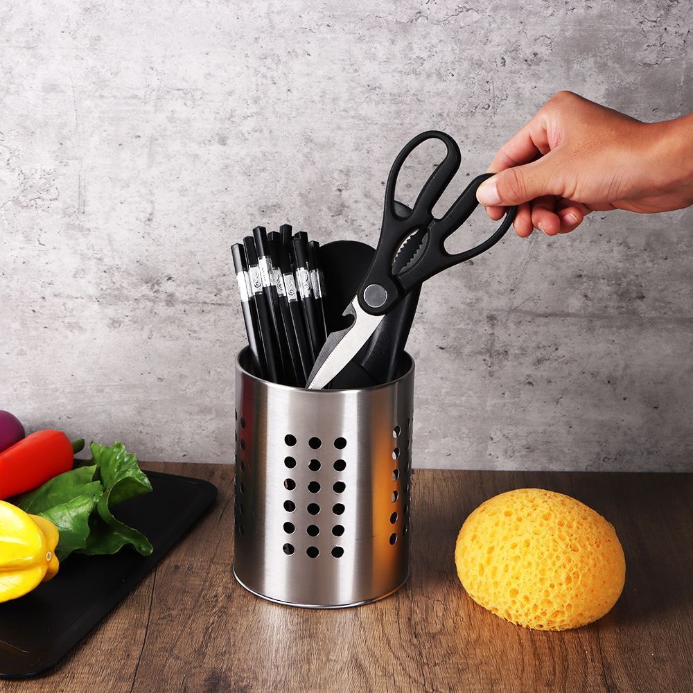 Home Cutlery Holder Stand Drainer Utensil Tableware Cage Water-Logging Basket