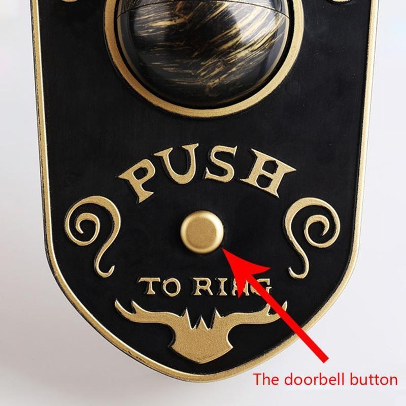 Halloween One Eyed Doorbell Decoration Horror Props Glowing Hanging Door Bell