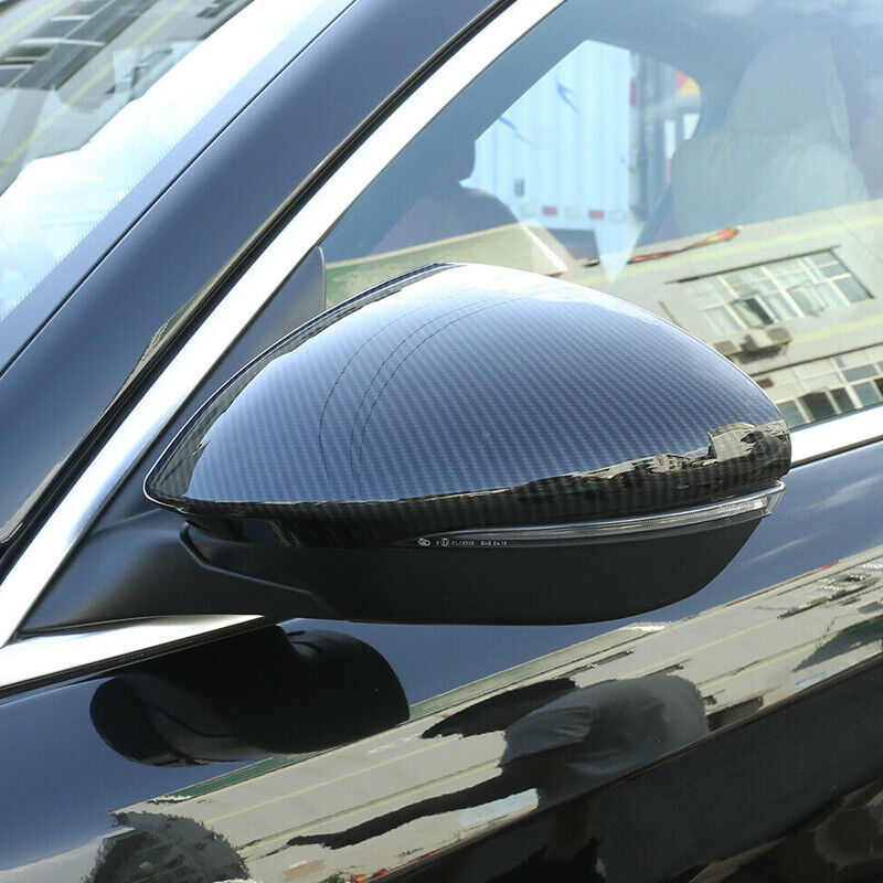 2x Carbon Fiber Style Side Mirror Cover Cap fit for Alfa Romeo Stelvio 17-20 New