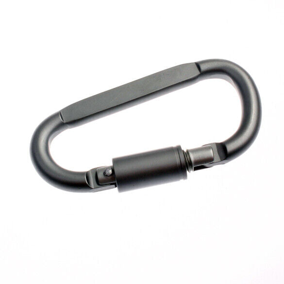 D-Shaped Aluminum Screw Lock Hook Clip Keyring Outdoor Camping Sport