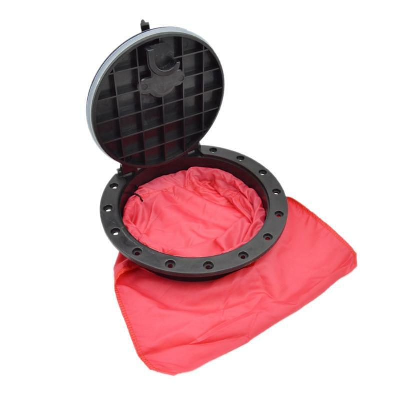 8" Black Deck Plate Kit Deck Hatch with Storage Bag for Fishing Kayak Boating